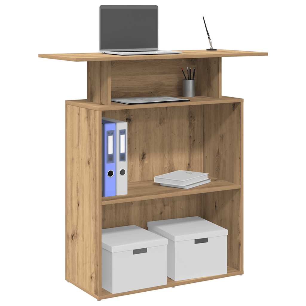Reception Desk Artisan Oak 100x40x104 cm Engineered Wood - Unbeatable Bargains