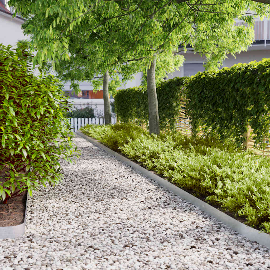 Lawn Edgings 10 pcs 10x103 cm Galvanised Steel - Casper Homes