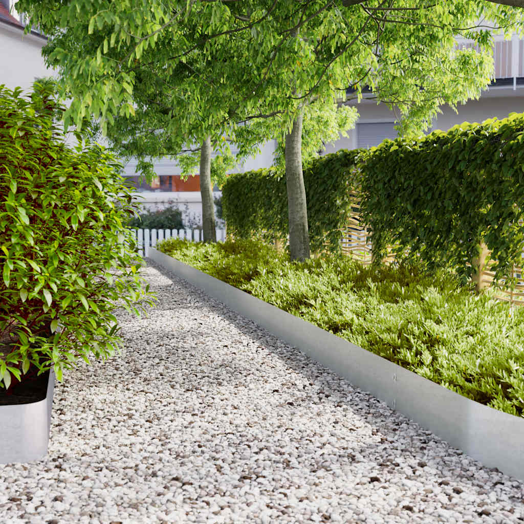 Lawn Edgings 10 pcs 20x103 cm Galvanised Steel - Casper Homes