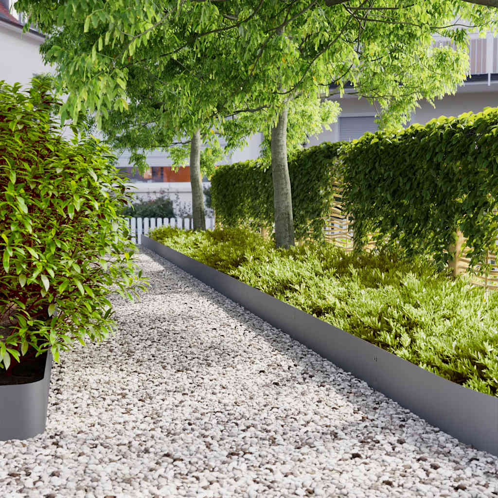 Lawn Edgings 30 pcs Anthracite 20x103 cm Cold-rolled Steel - Direct Imports
