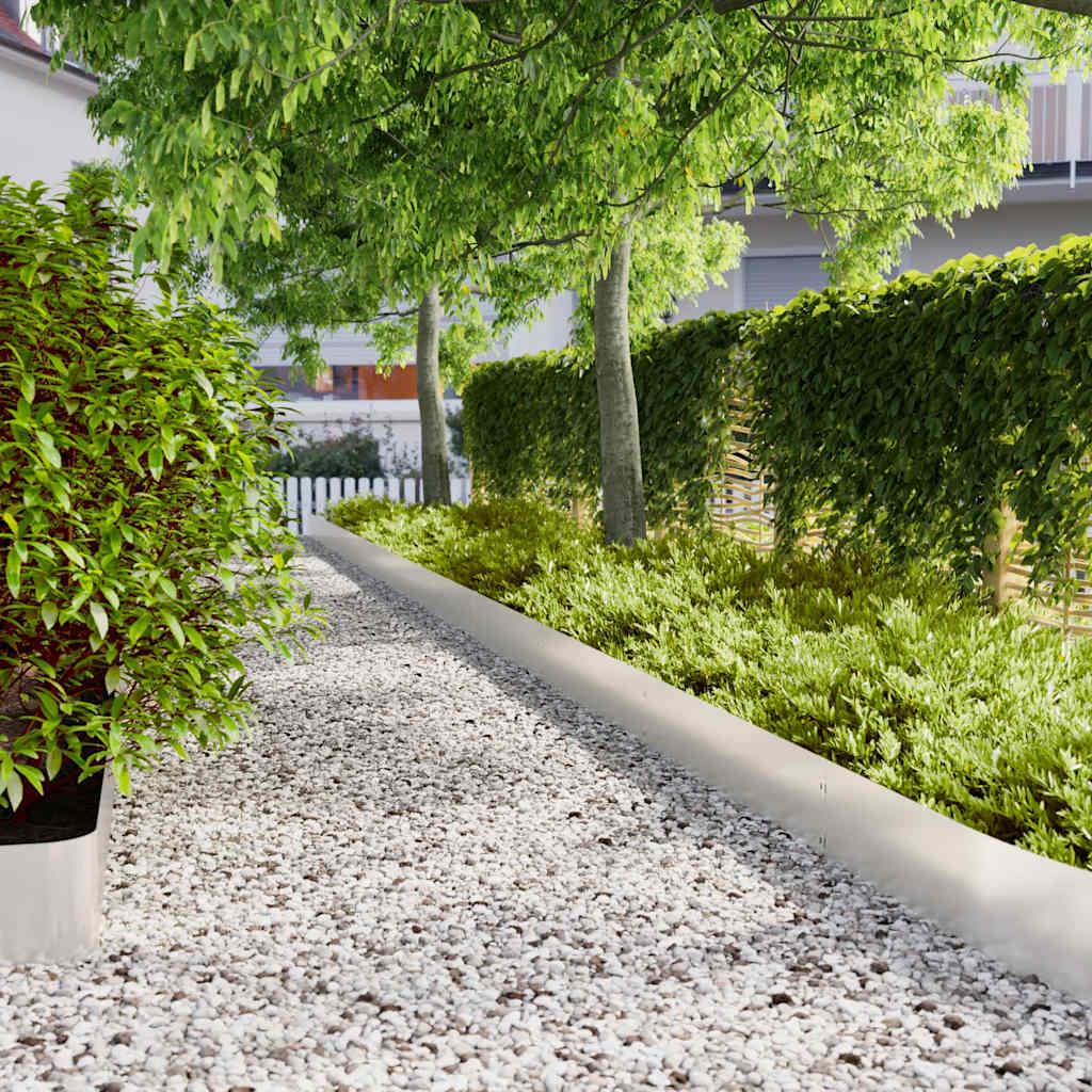 Lawn Edgings 30 pcs 20x103 cm Stainless Steel - Tyrell & Tyrell