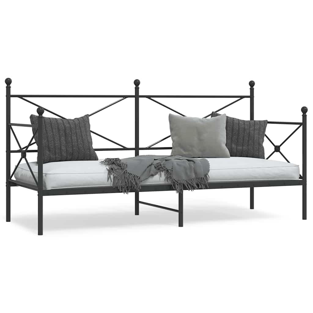 Daybed Black 90x200cm Steel - The Home Maker