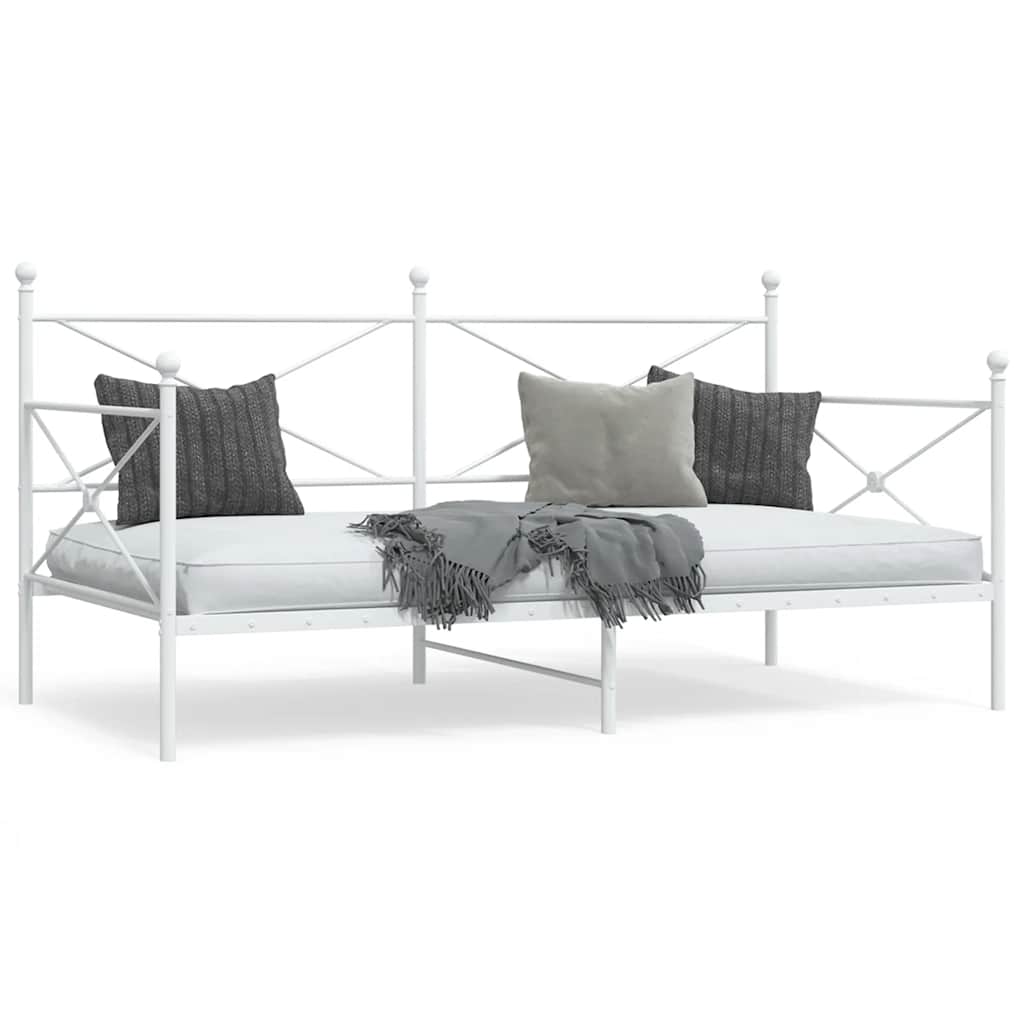 Daybed White 100x190cm Steel - Merlin Deals