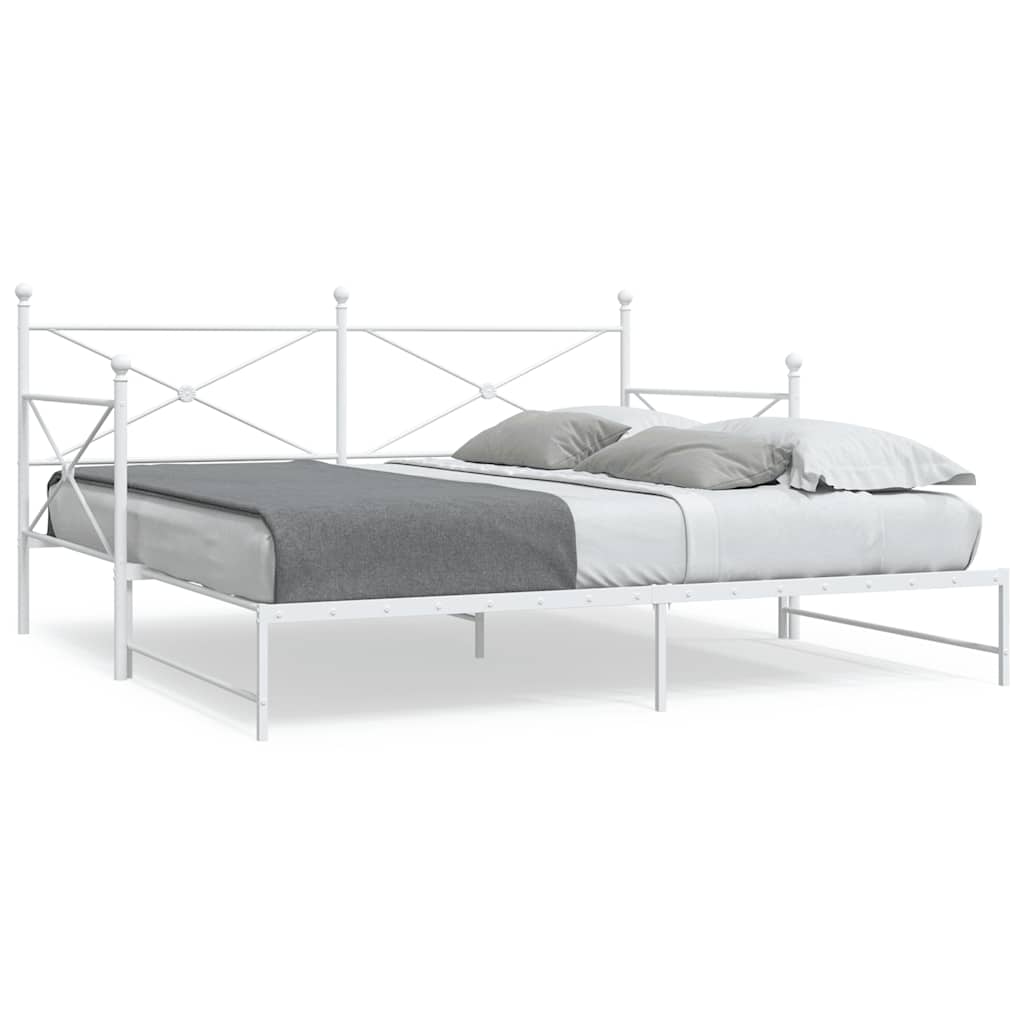 Daybed with Trundle White 100x190cm Steel - Merkel Designers