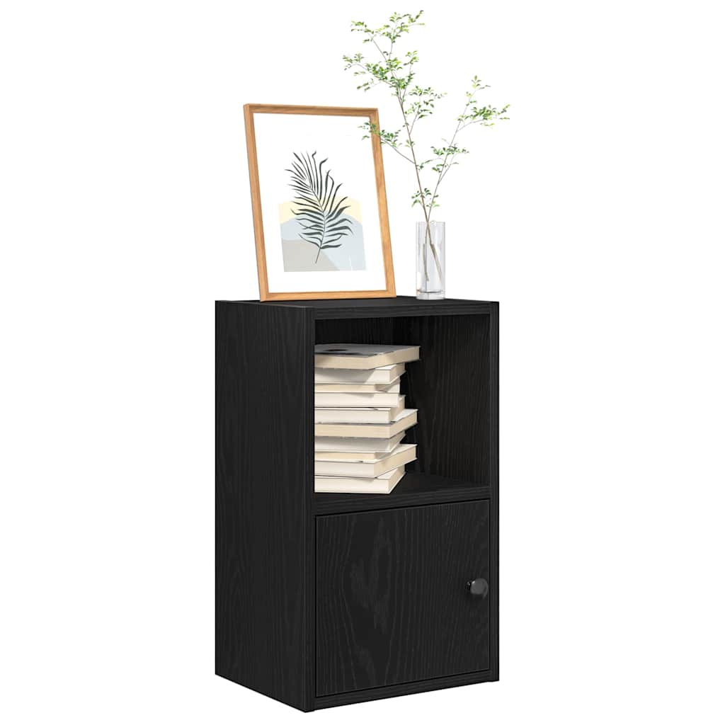 Bookcase Black Oak 31x24x52 cm Engineered Wood - Millennium Furniture