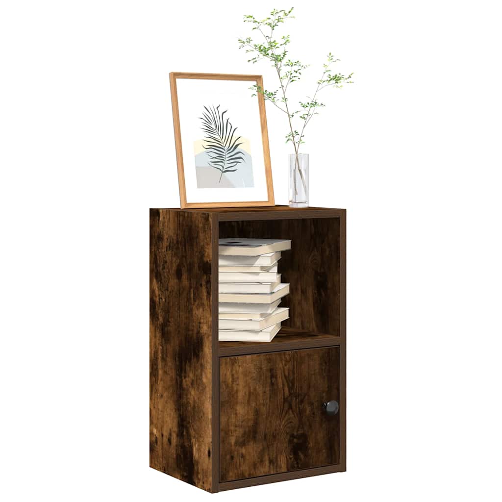 Bookcase Smoked Oak 31x24x52 cm Engineered Wood - Direct Imports