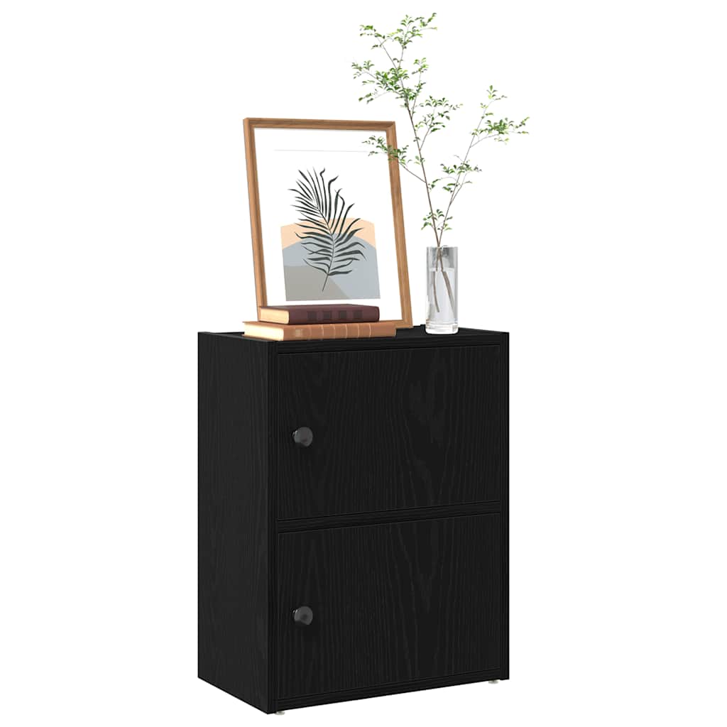 Bookcase Black Oak 40x24x52 cm Engineered Wood - R and M Furniture