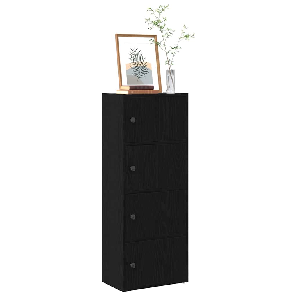Bookcase Black Oak 40x24x102 cm Engineered Wood - Casper Homes