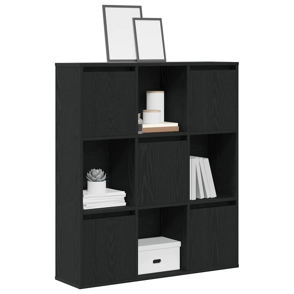 Bookcase Black Oak 89x24x101.5 cm Engineered Wood - Merlin Deals