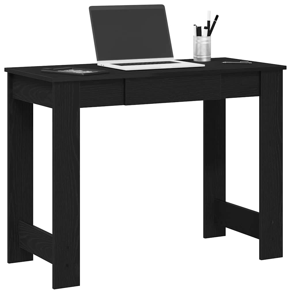 Desk Black 100x45x75 cm Engineered Wood - Merkel Designers