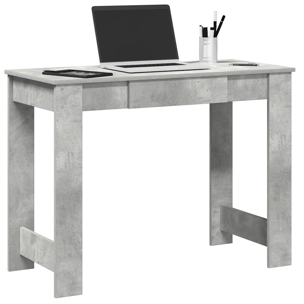 Desk Concrete Grey 100x45x75 cm Engineered Wood - Direct Imports