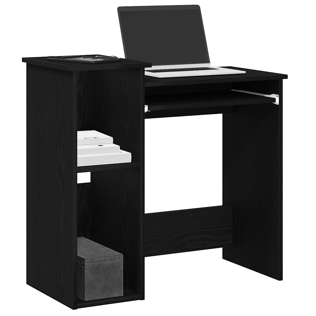 Desk with Shelves Black 84x40x78 cm Engineered Wood - Style and Chic