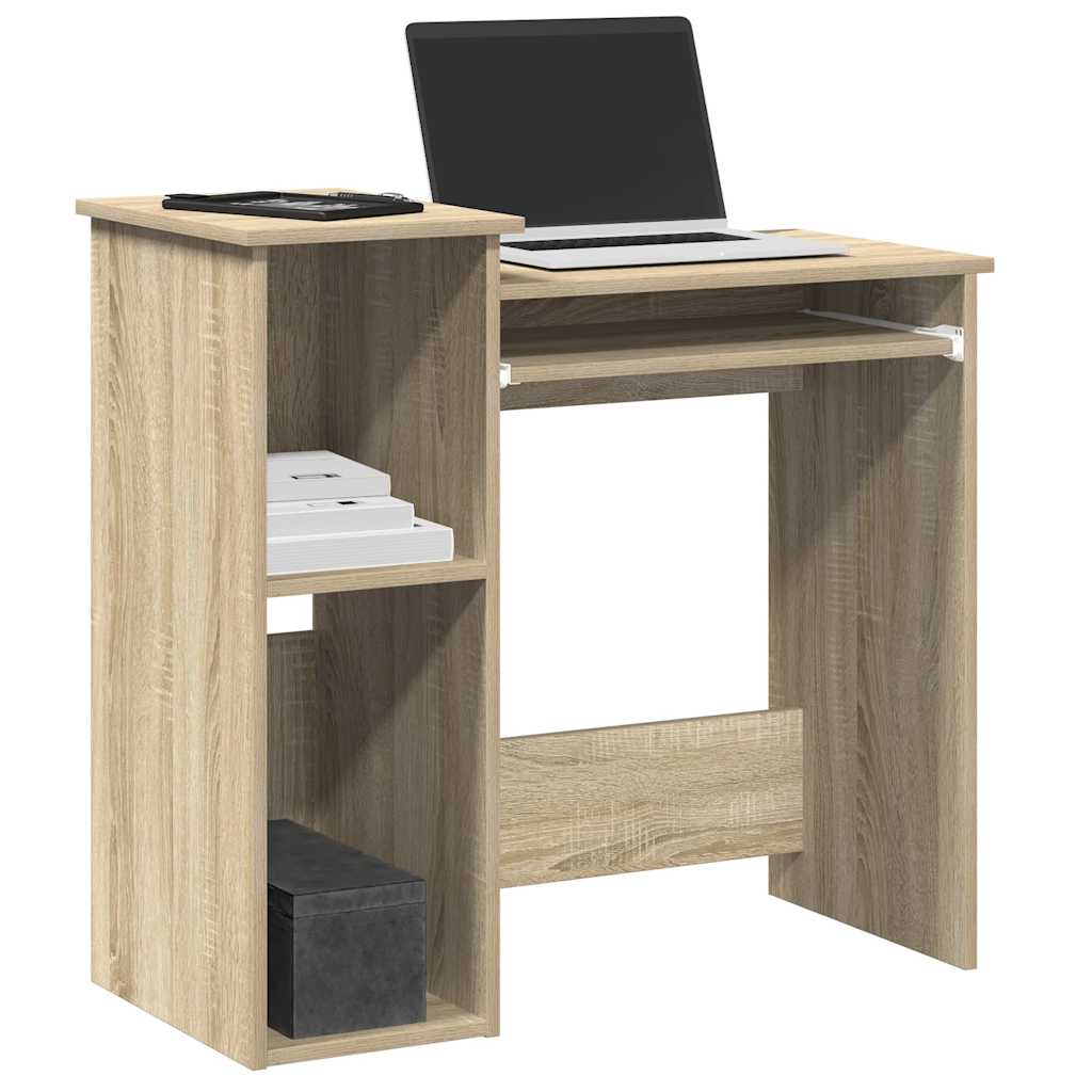 Desk with Shelves Sonoma Oak 84x40x78 cm Engineered Wood - R and M Furniture