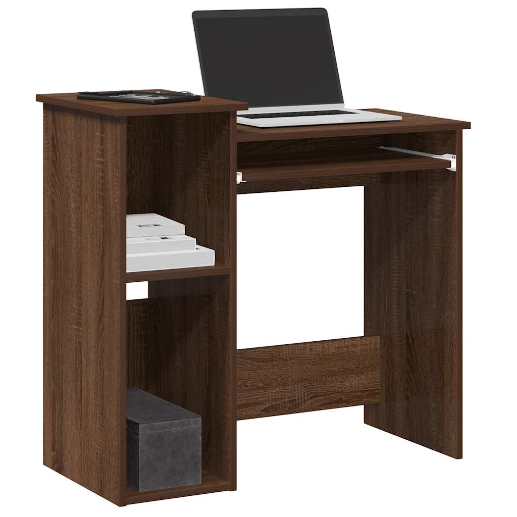 Desk with Shelves Brown Oak 84x40x78 cm Engineered Wood - Style and Chic