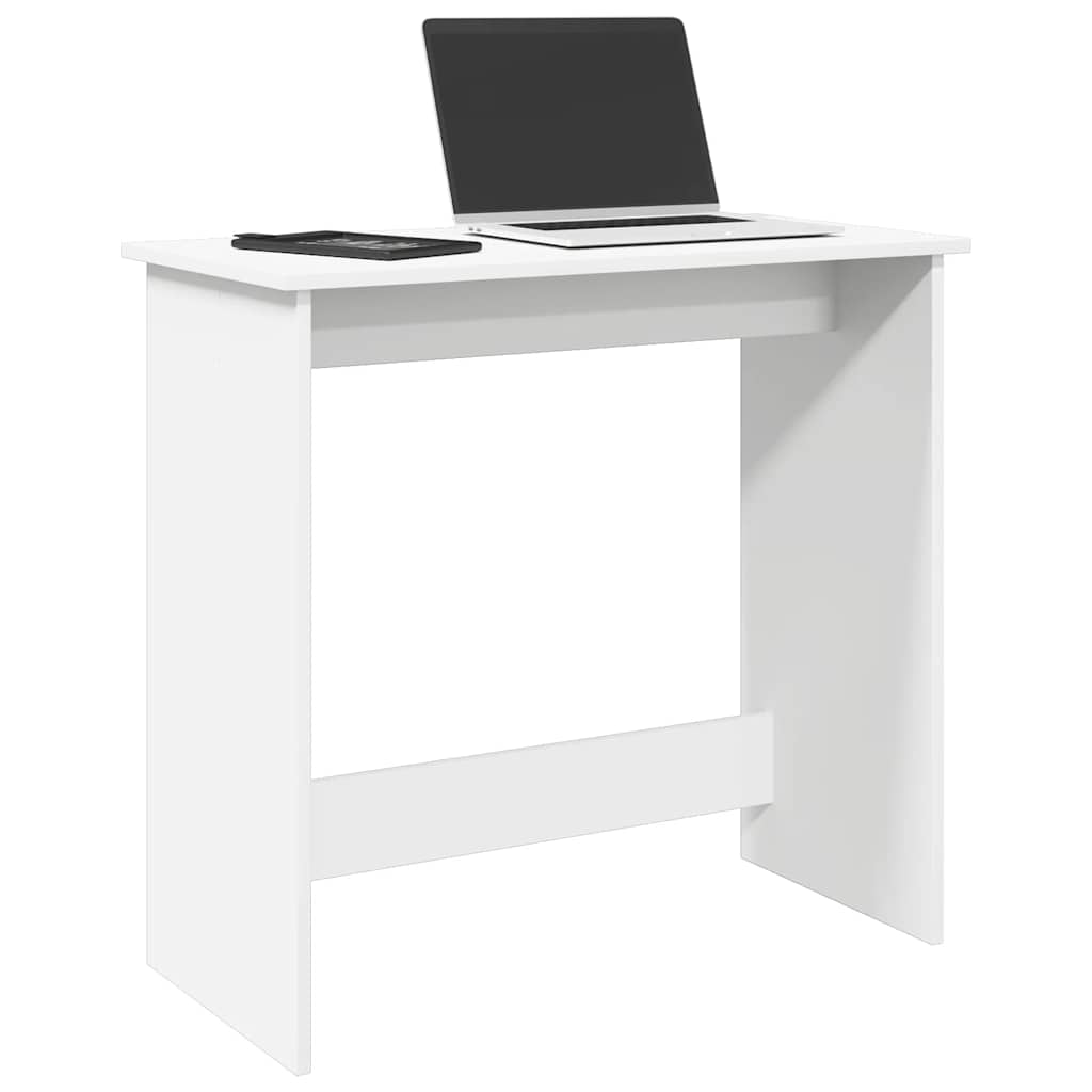 Desk White 80x40x75 cm Engineered Wood - Merlin Deals