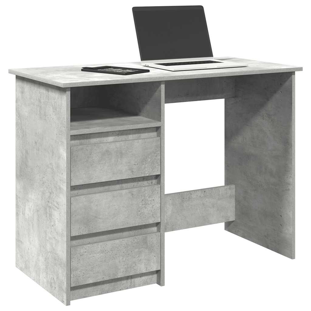 Desk Concrete Grey 102x50x75 cm Engineered Wood - Casper Homes