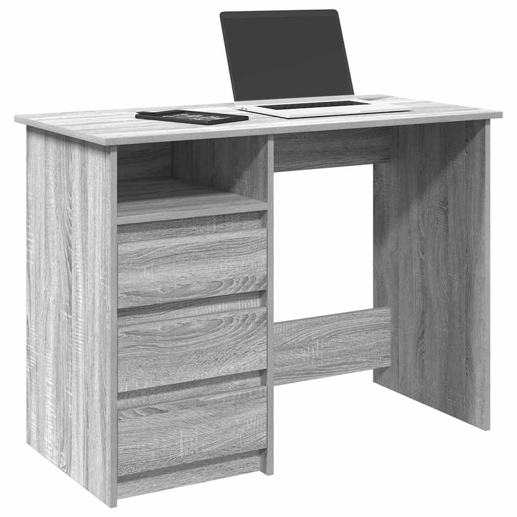 Desk Grey Sonoma 102x50x75 cm Engineered Wood - Direct Imports