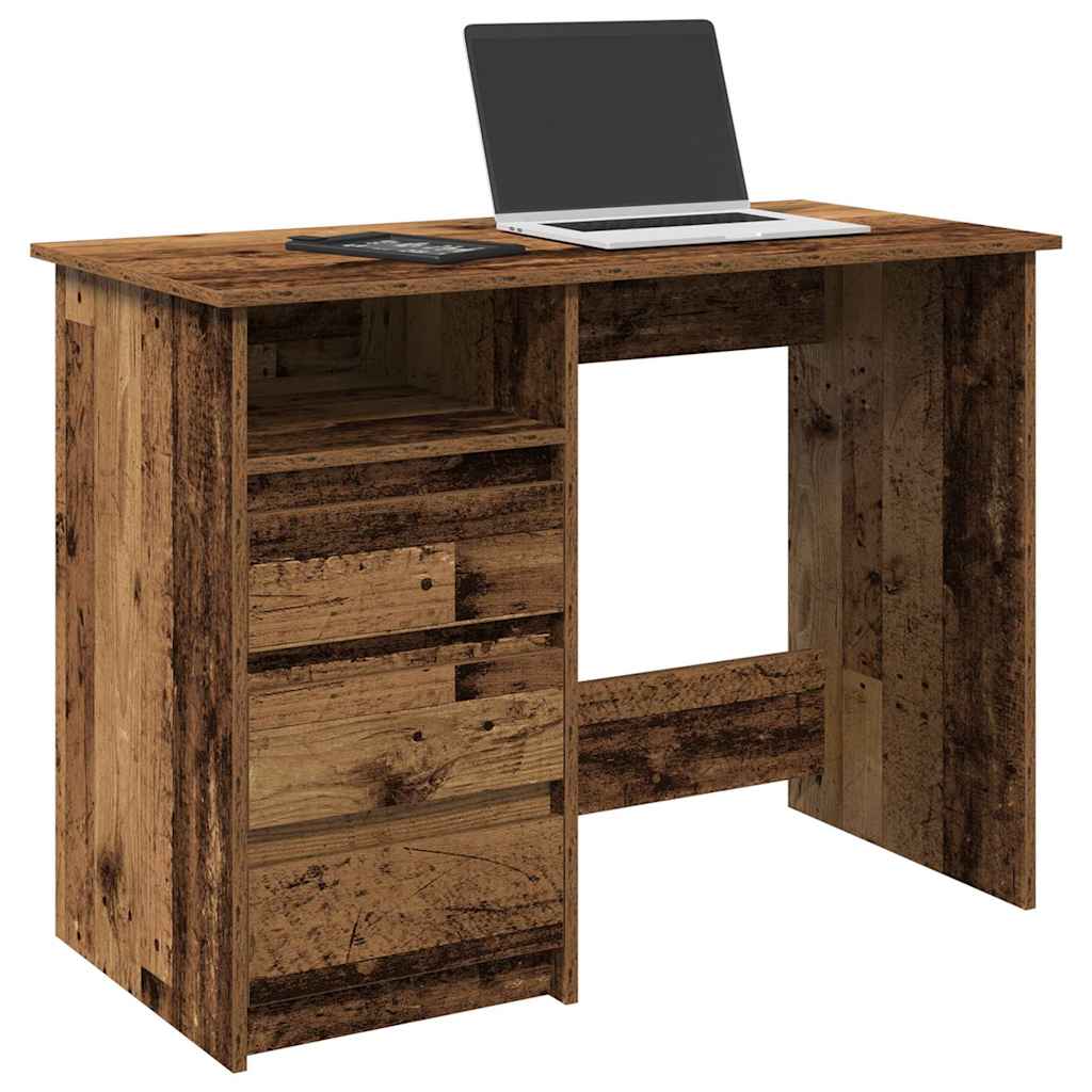 Desk Old Wood 102x50x75 cm Engineered Wood - The Home Maker