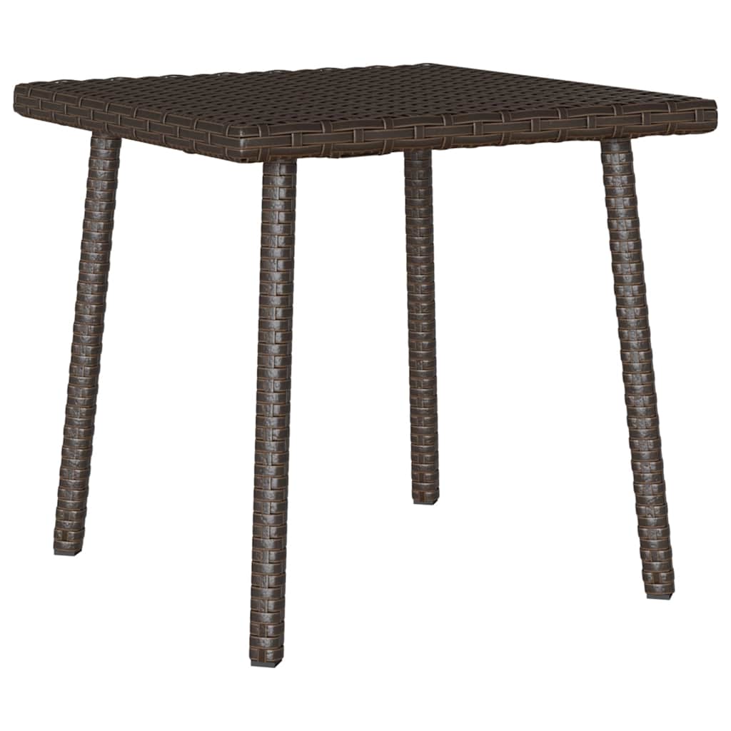 Garden Coffee Table Rectangular Brown 40x40x37 cm Poly Rattan - Charlotte Dunes