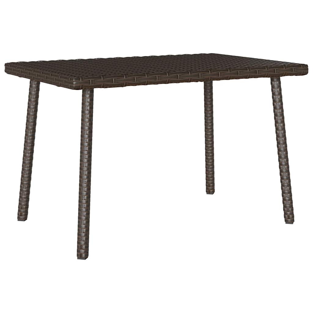 Garden Coffee Table Rectangular Brown 60x40x37 cm Poly Rattan - Merlin Deals