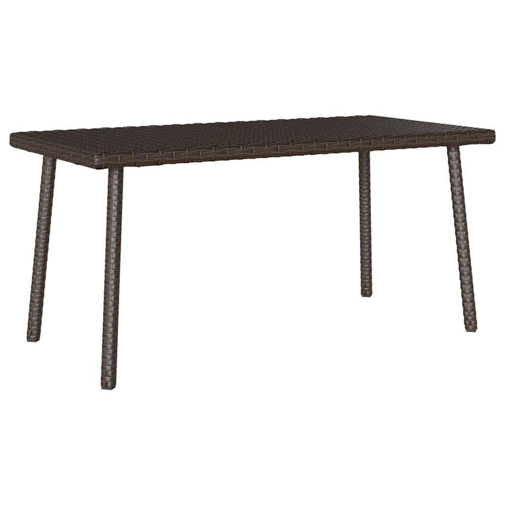 Garden Coffee Table Rectangular Brown 80x40x37 cm Poly Rattan - Tyrell & Tyrell