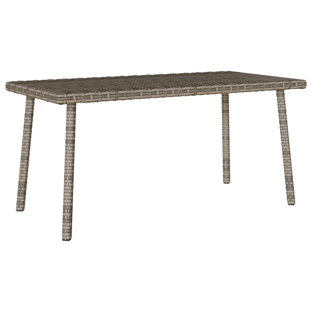 Garden Coffee Table Rectangular Grey 80x40x37 cm Poly Rattan - Direct Imports