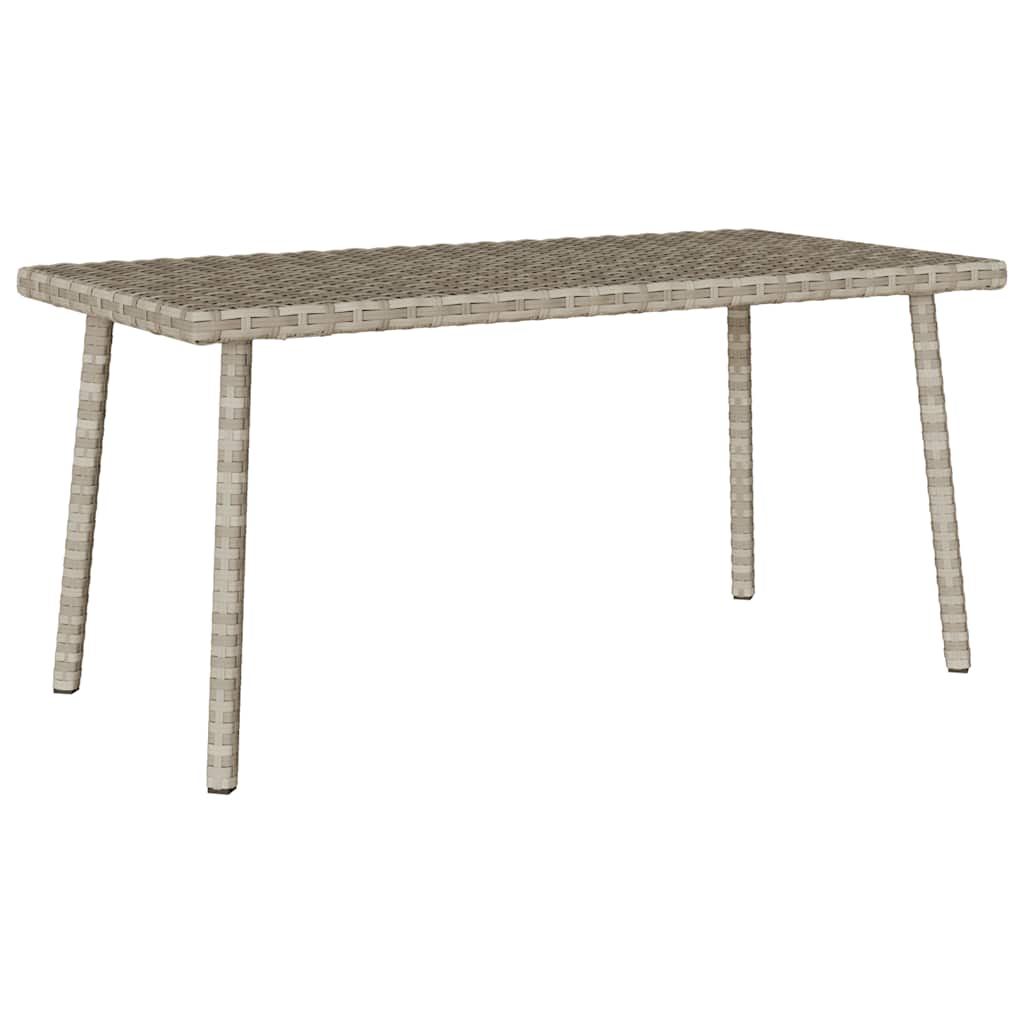 Garden Coffee Table Rectangular Light Grey 80x40x37 cm Poly Rattan - Brittle & Co