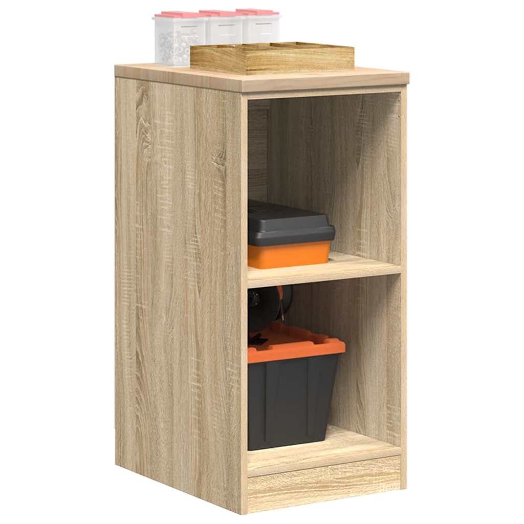 Garage Storage Cabinet Sonoma Oak 40x51x85 cm Solid Wood Pine - Brittle & Co