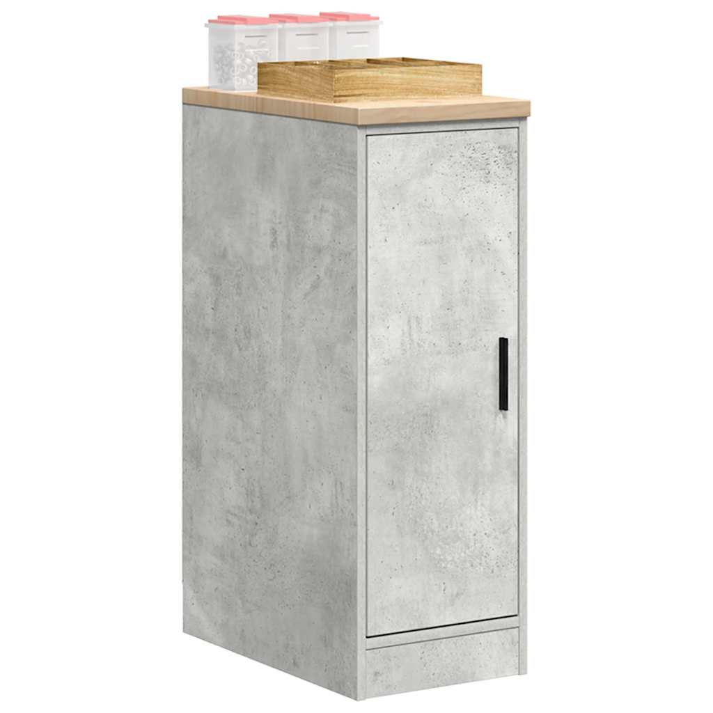 Garage Storage Cabinet Concrete Grey 30x51x85 cm Solid Wood Pine - Sid & Sam