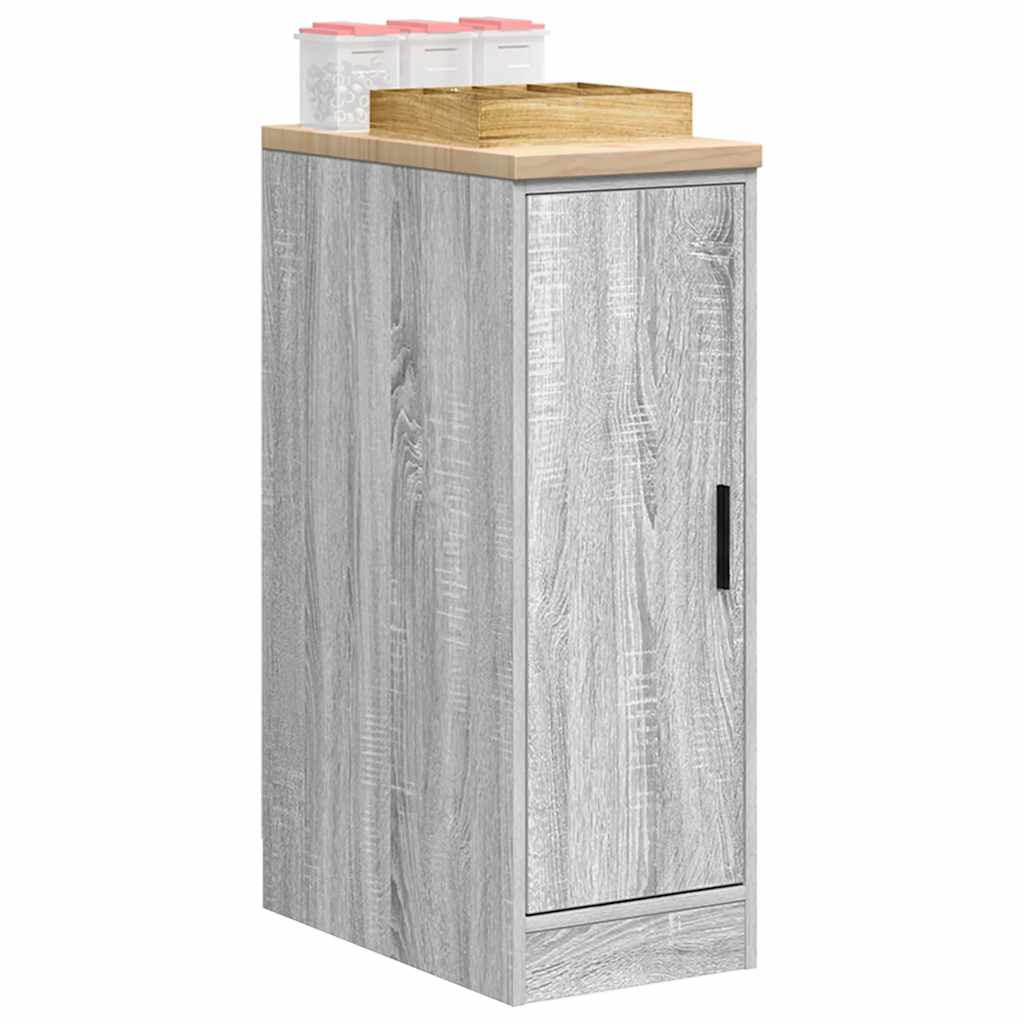 Garage Storage Cabinet Grey Sonoma 30x51x85 cm Solid Wood Pine - Direct Imports