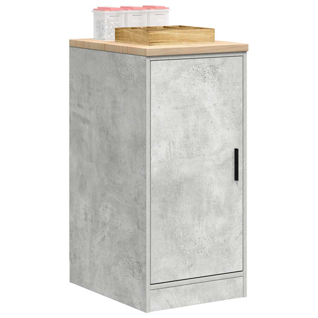 Garage Storage Cabinet Concrete Grey 40x51x85 cm Solid Wood Pine - Style and Chic