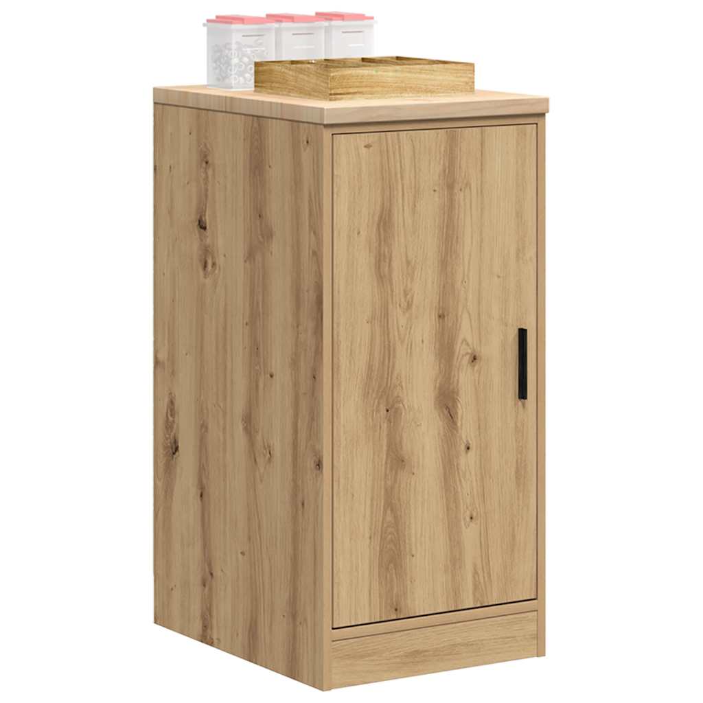 Garage Storage Cabinet Artisan Oak 40x51x85 cm Solid Wood Pine - Brittle & Co