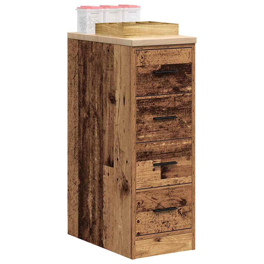 Garage Storage Cabinet Old Wood 30x51x85 cm Solid Wood Pine - Design Hut