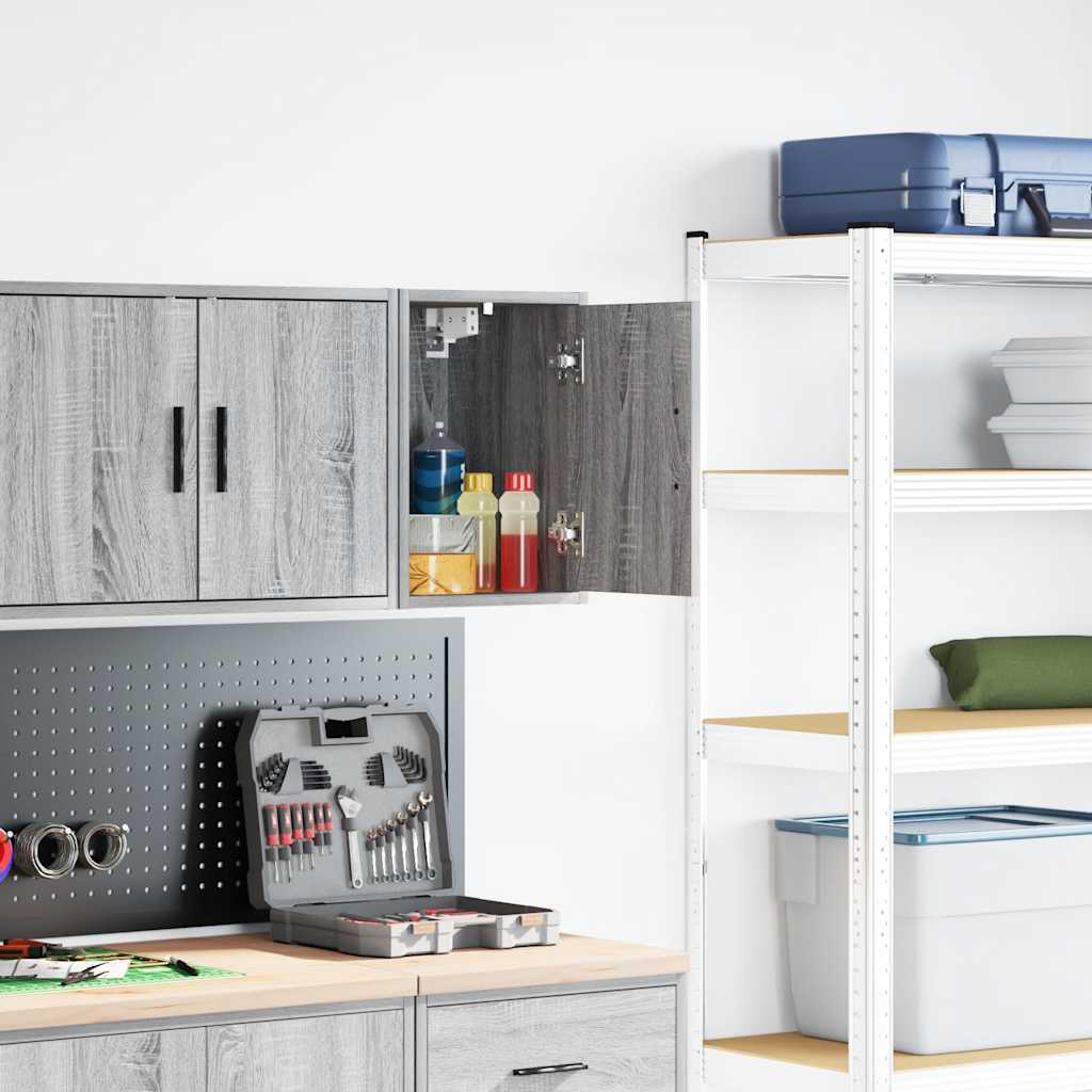 Garage Wall Cabinet Grey Sonoma Engineered Wood - Design Hut