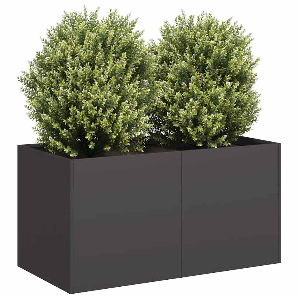 Planter Black 80x40x40 cm Cold-rolled Steel - Brittle & Co