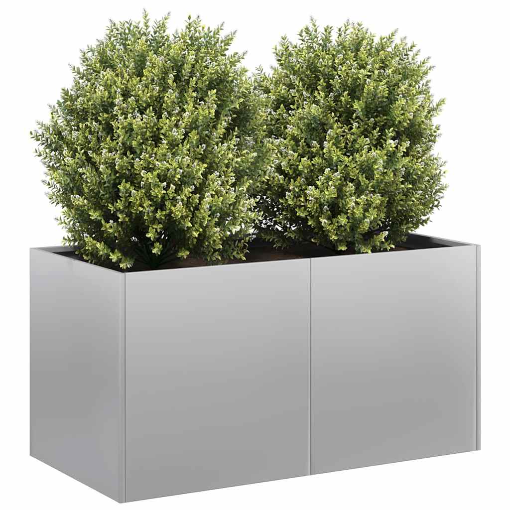 Planter 80x40x40 cm Galvanised Steel - All Things Good