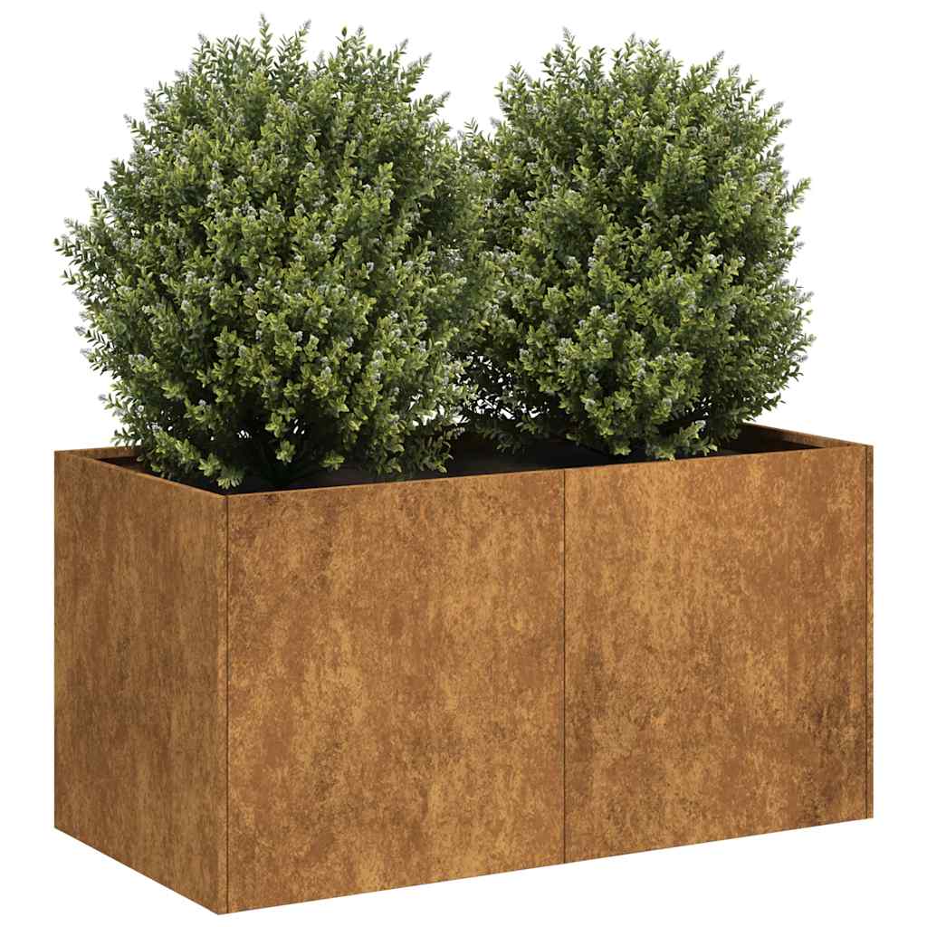 Planter Rusty 80x40x40 cm Weathering Steel - Casper Homes