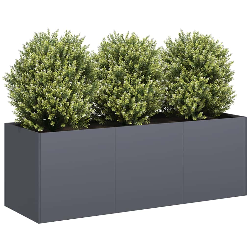 Planter Anthracite 120x40x40 cm Cold-rolled Steel - Sid & Sam