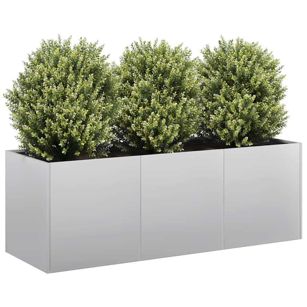 Planter 120x40x40 cm Galvanised Steel - Unbeatable Bargains