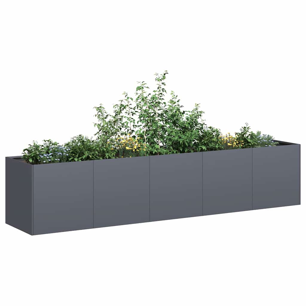 Planter Anthracite 200x40x40 cm Cold-rolled Steel - Discount Dealers