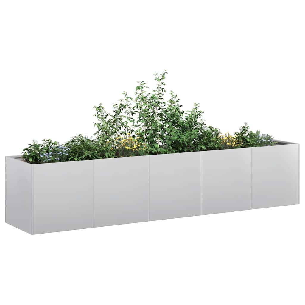 Planter 200x40x40 cm Galvanised Steel - R and M Furniture