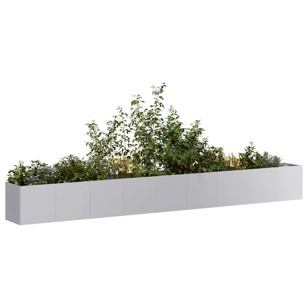 Planter 360x40x40 cm Galvanised Steel - Style and Chic