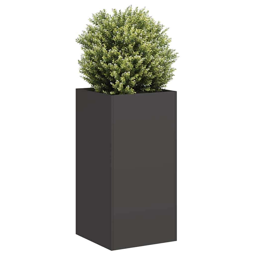Planter Black 40x40x80 cm Cold-rolled Steel - Decor Base
