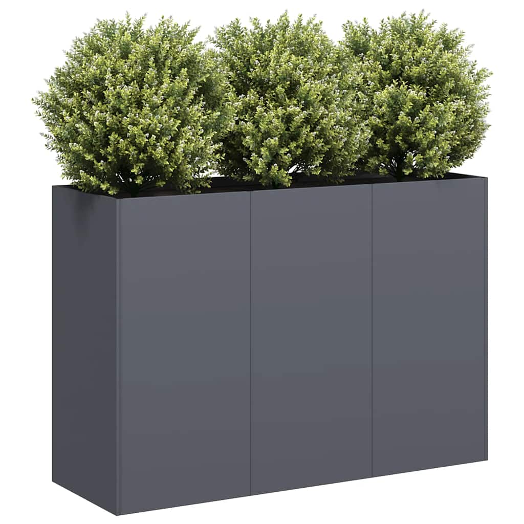 Planter Anthracite 120x40x80 cm Cold-rolled Steel - Tyrell & Tyrell