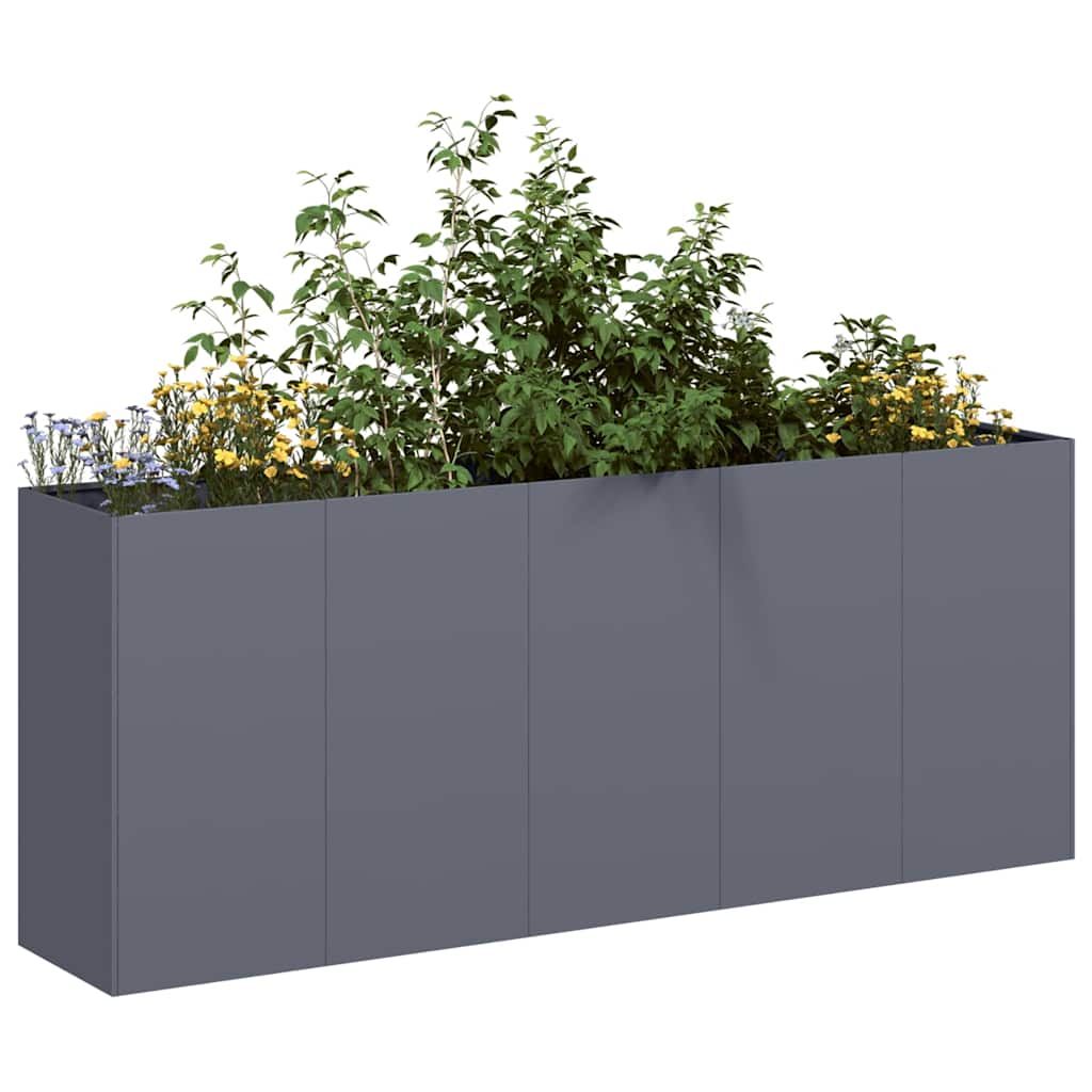 Planter Anthracite 200x40x80 cm Cold-rolled Steel - Unbeatable Bargains