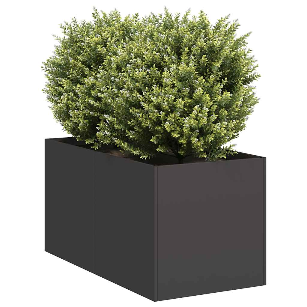 Planter Black 40x80x40 cm Cold-rolled Steel - Millennium Furniture
