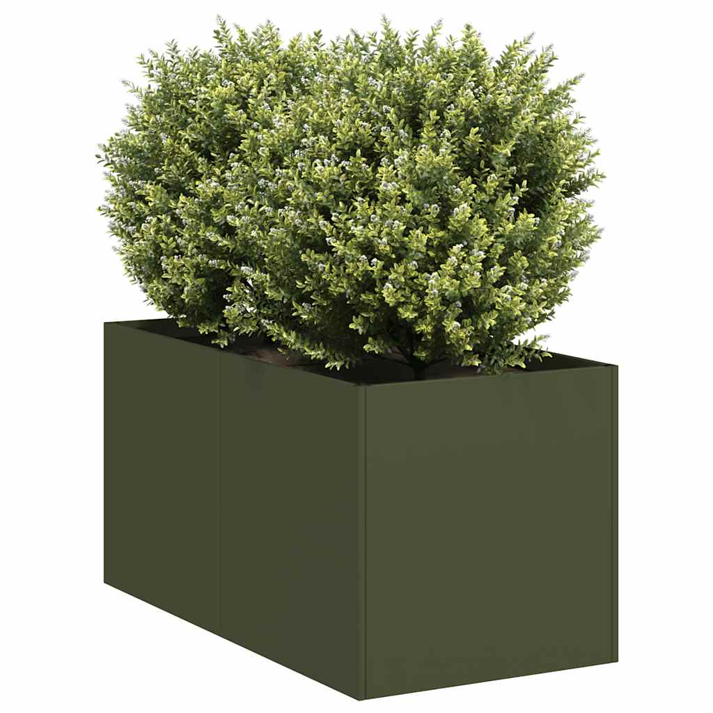 Planter Olive Green 40x80x40 cm Cold-rolled Steel - Casper Homes