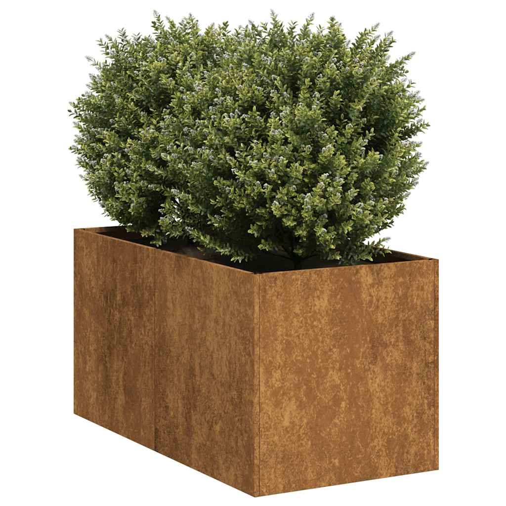 Planter Rusty 40x80x40 cm Weathering Steel - Casper Homes