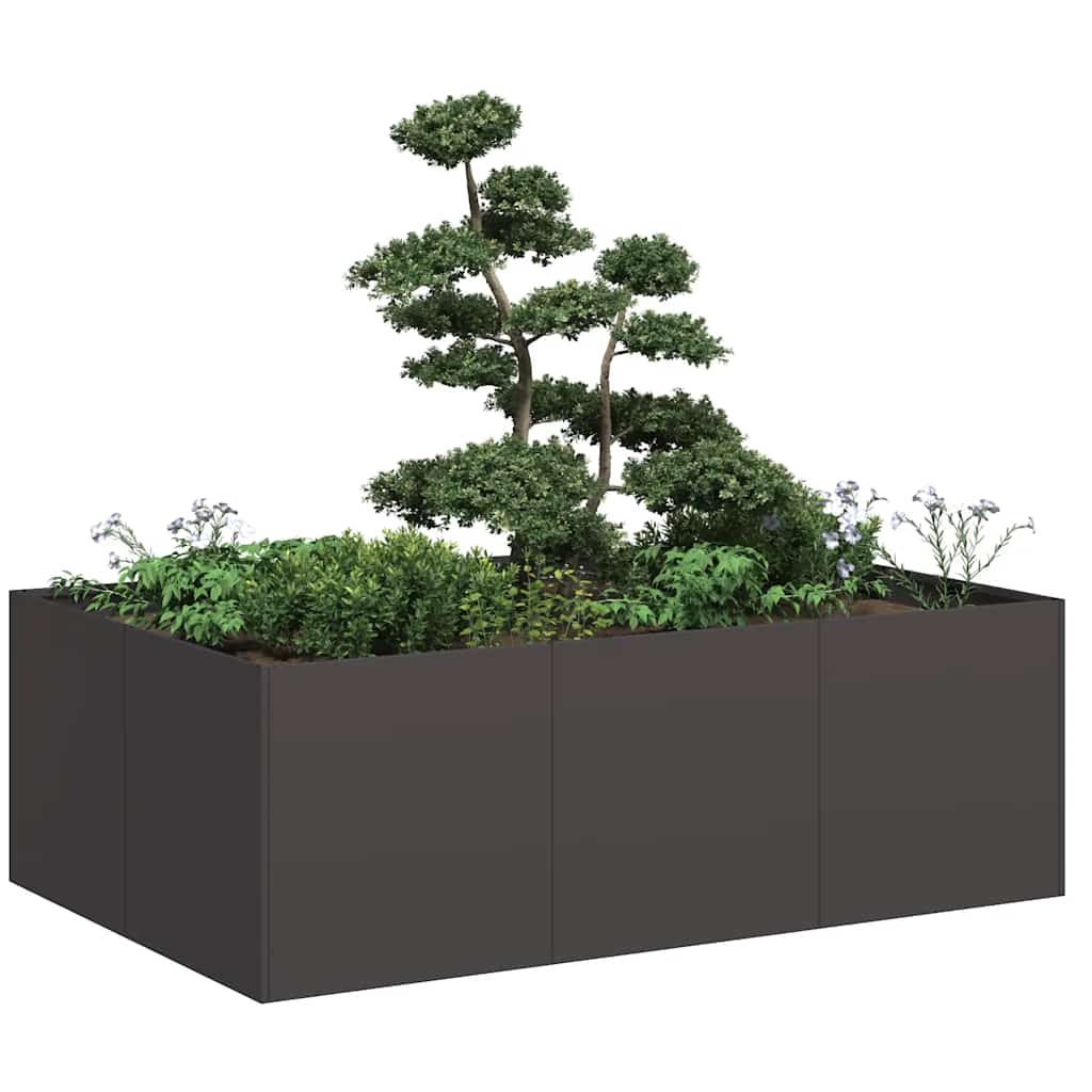 Planter Black 120x80x40 cm Steel - Tyrell & Tyrell