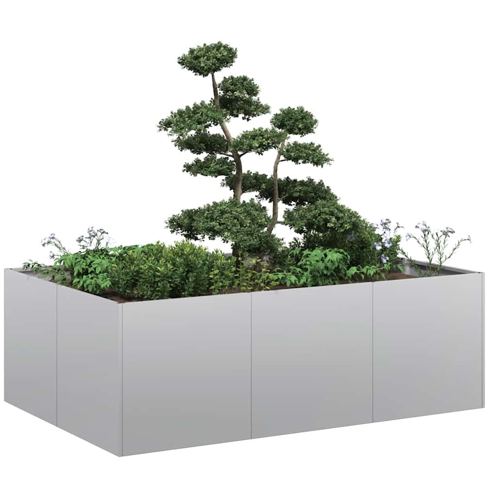 Planter 120x80x40 cm Galvanised Steel - Unbeatable Bargains